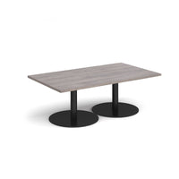 Monza rectangular coffee table with flat round bases