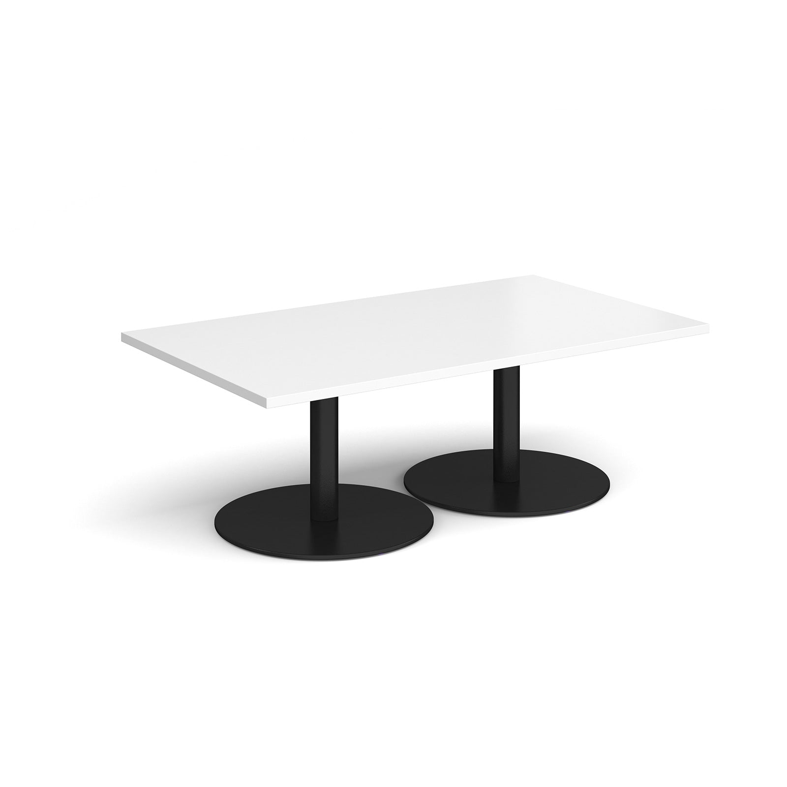 Monza rectangular coffee table with flat round bases
