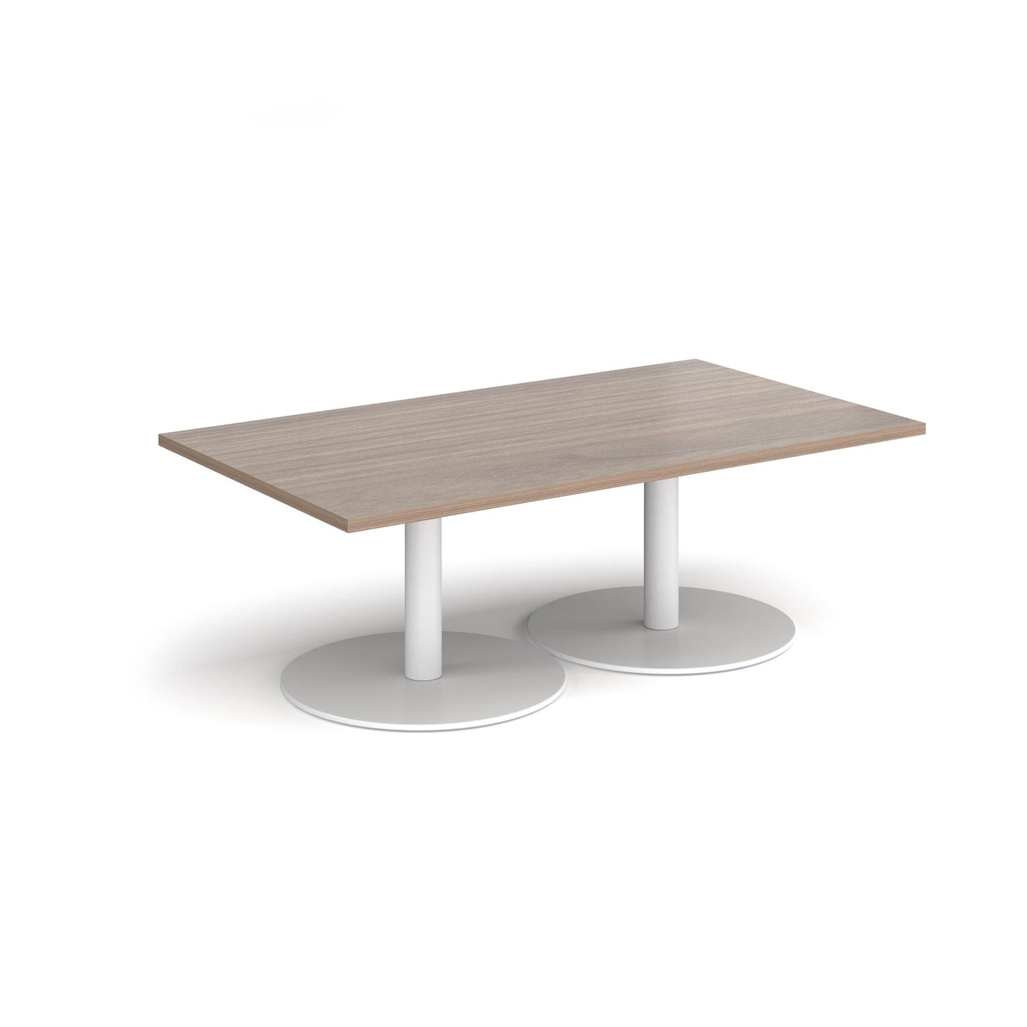 Monza rectangular coffee table with flat round bases
