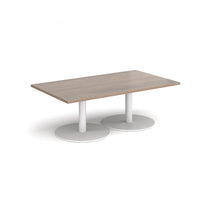 Monza rectangular coffee table with flat round bases