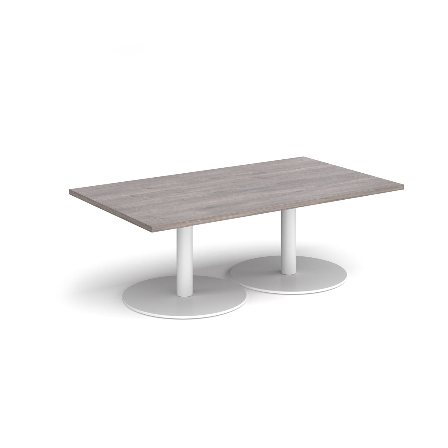 Monza rectangular coffee table with flat round bases
