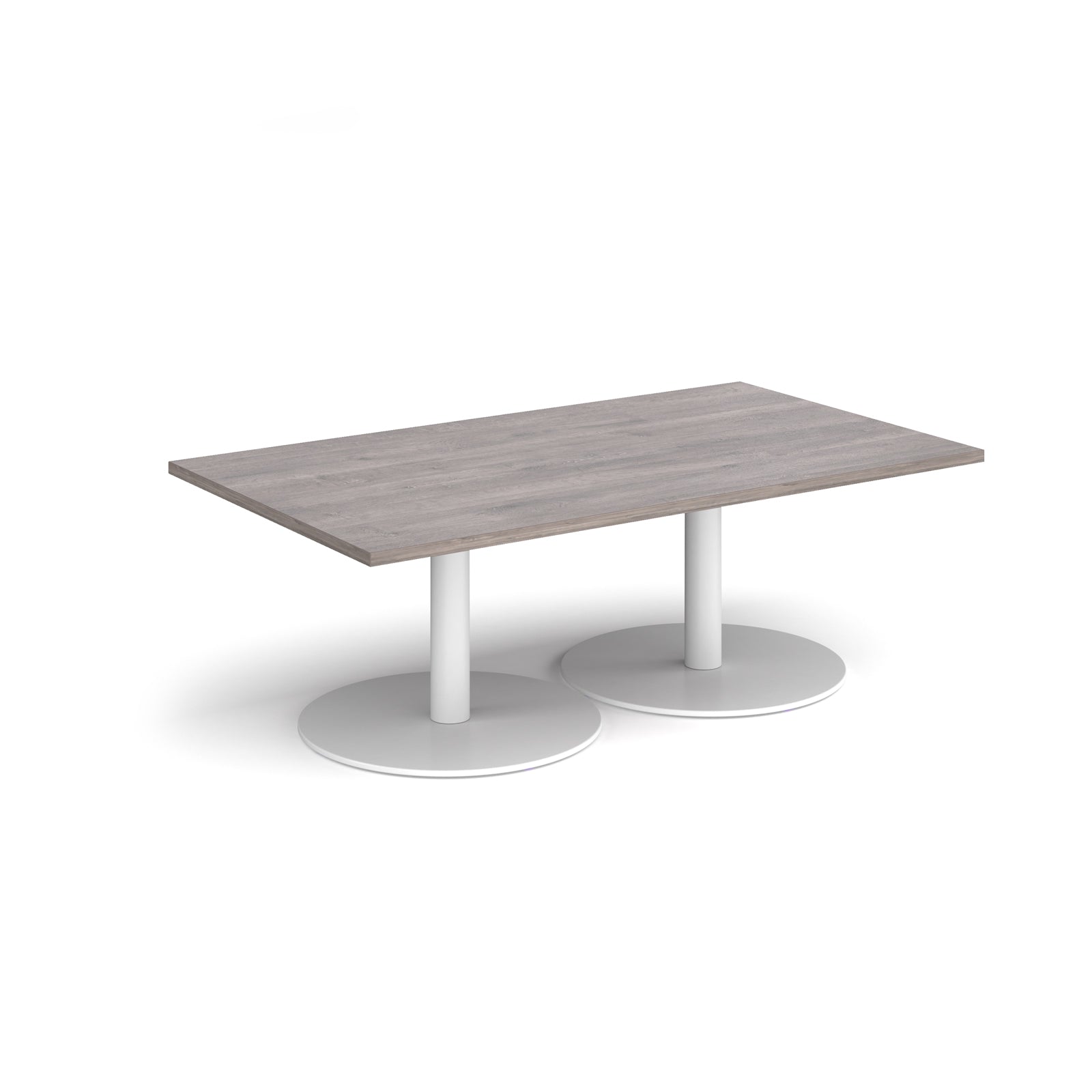 Monza rectangular coffee table with flat round bases