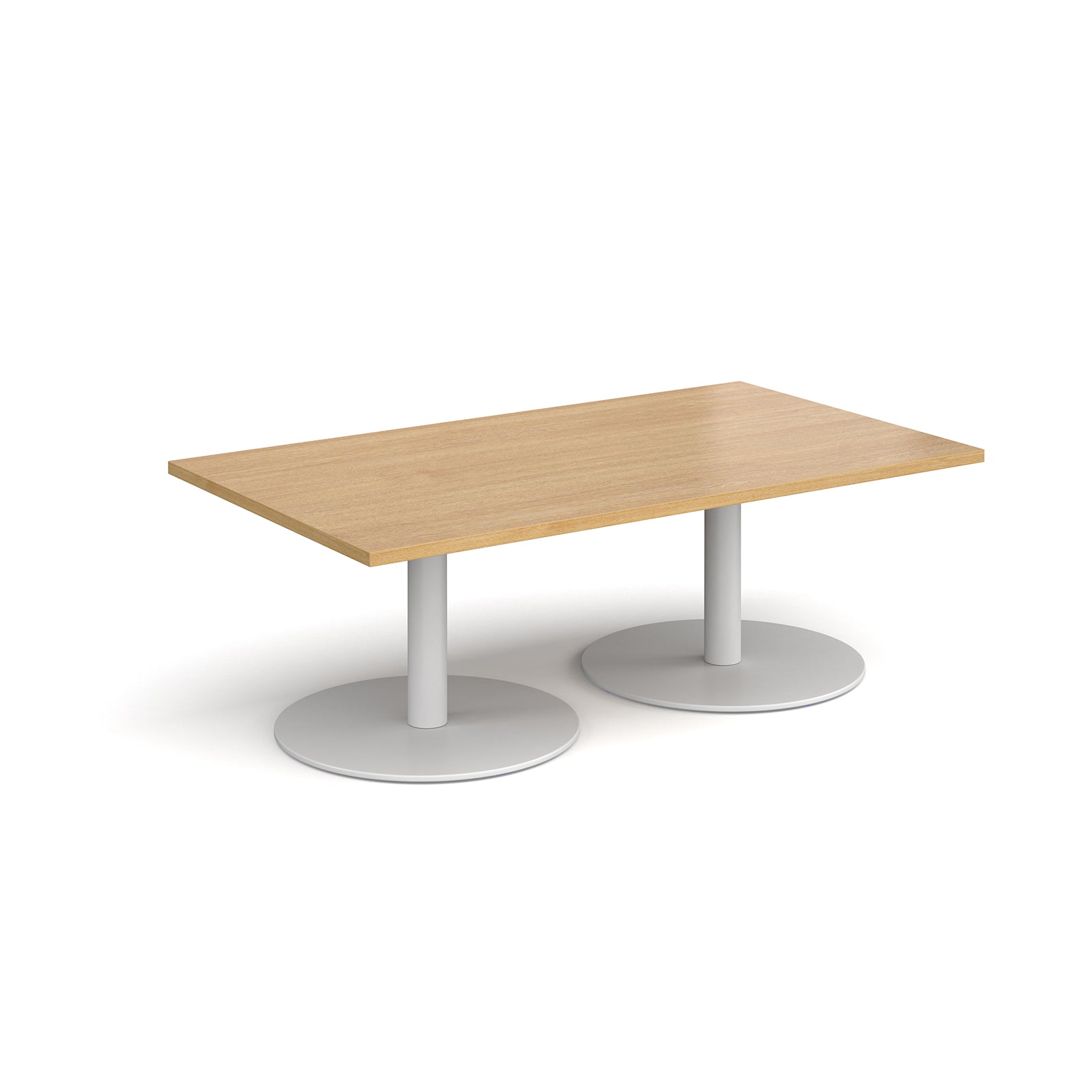 Monza rectangular coffee table with flat round bases