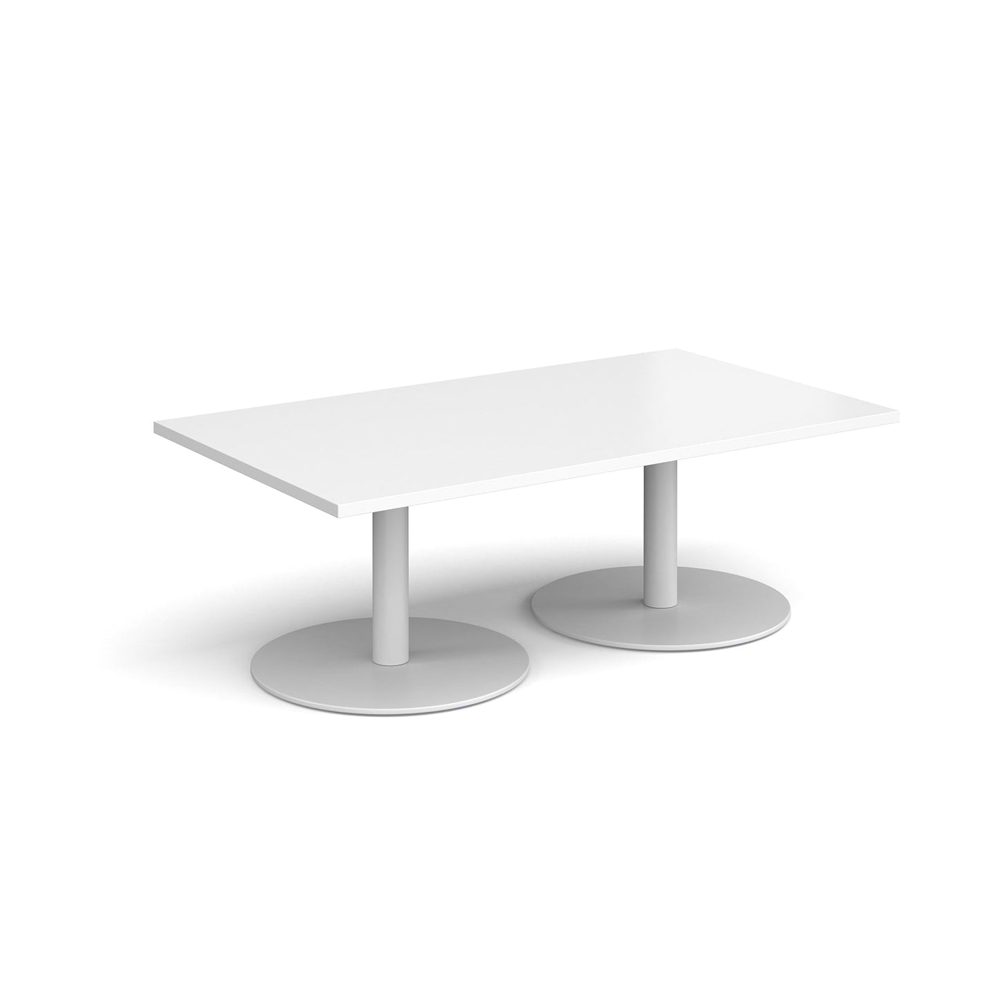 Monza rectangular coffee table with flat round bases