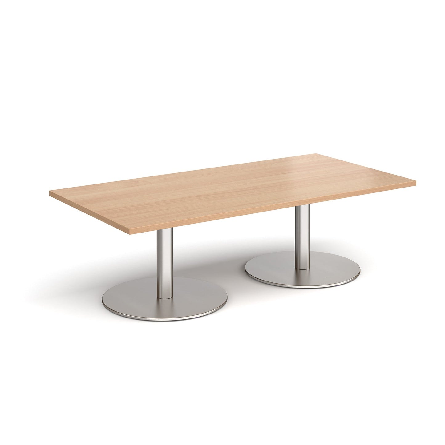 Monza rectangular coffee table with flat round bases