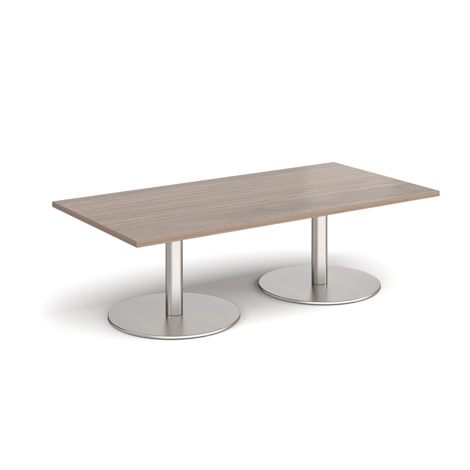 Monza rectangular coffee table with flat round bases