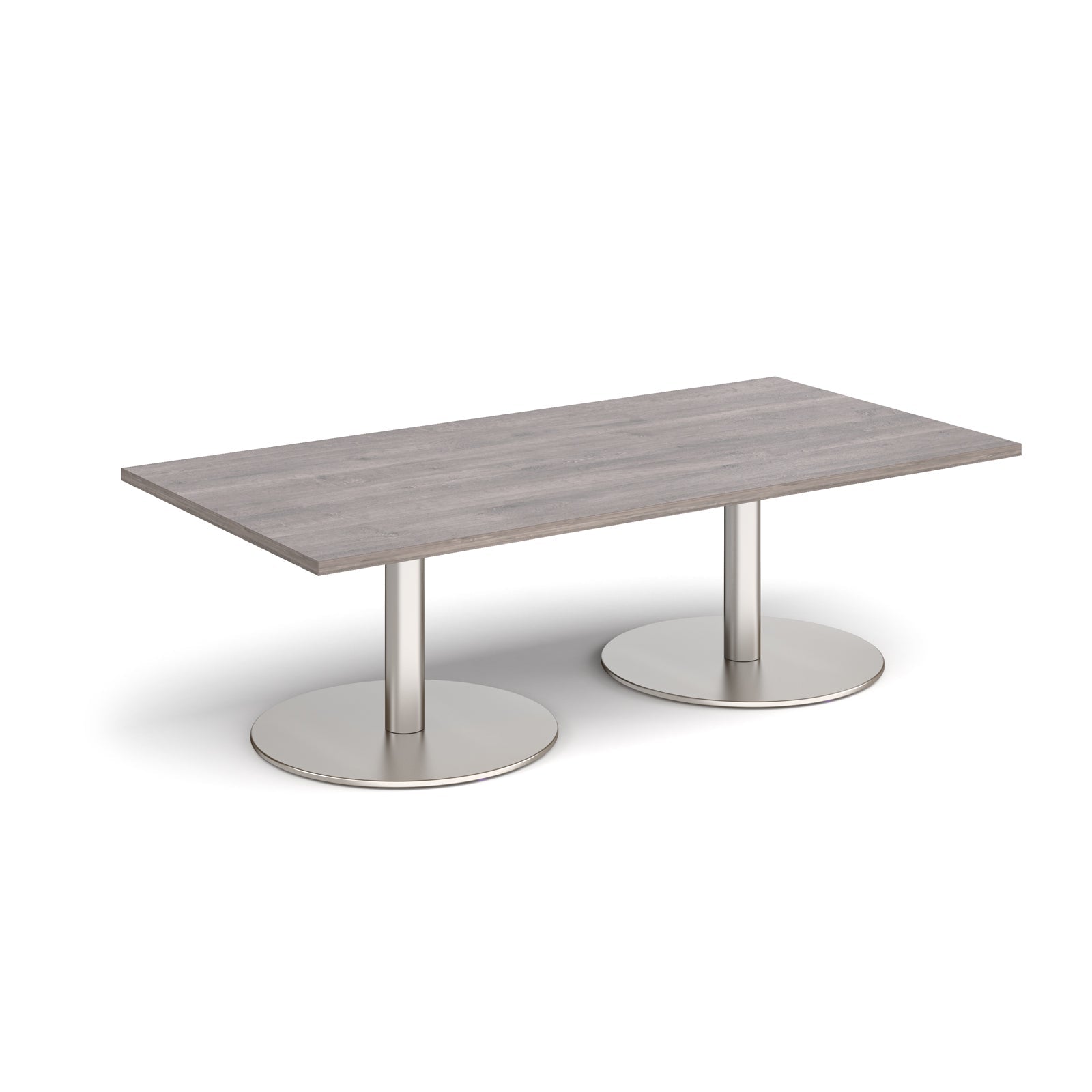 Monza rectangular coffee table with flat round bases