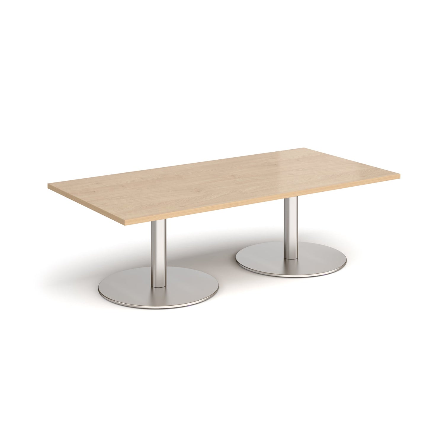 Monza rectangular coffee table with flat round bases