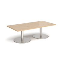 Monza rectangular coffee table with flat round bases