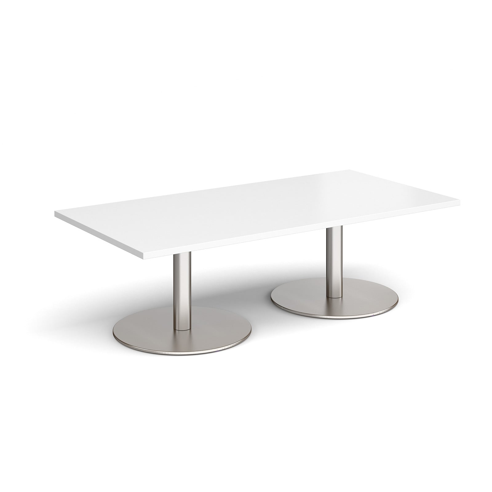 Monza rectangular coffee table with flat round bases