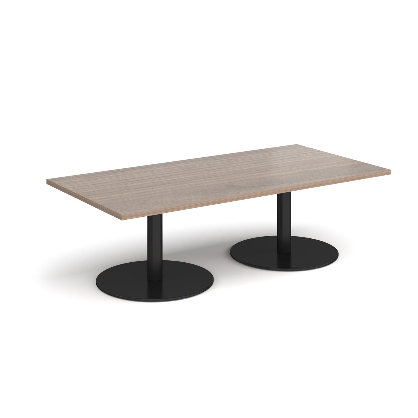 Monza rectangular coffee table with flat round bases