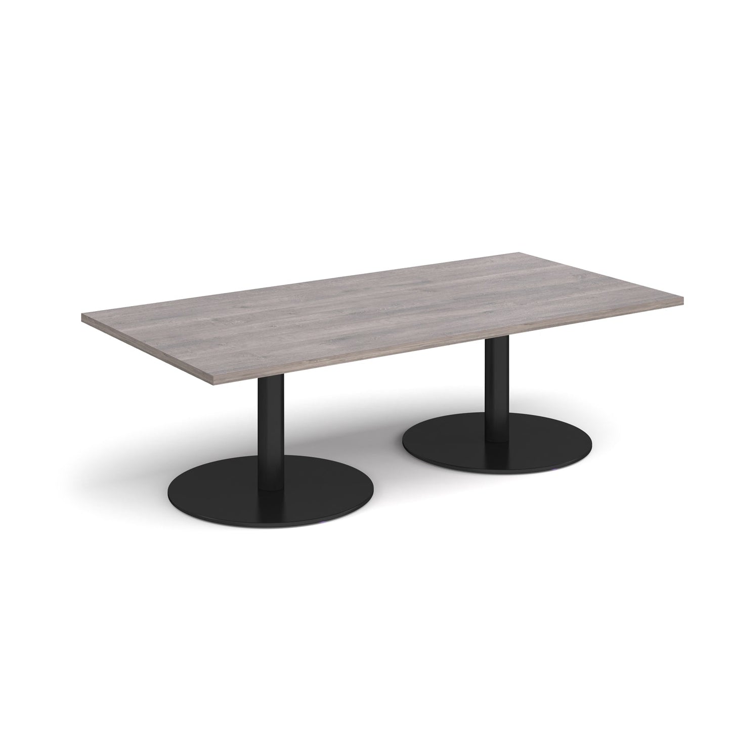 Monza rectangular coffee table with flat round bases