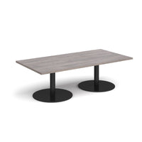 Monza rectangular coffee table with flat round bases