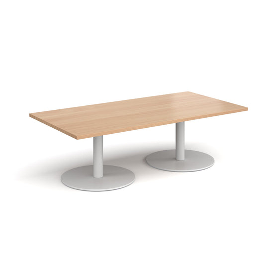 Monza rectangular coffee table with flat round bases
