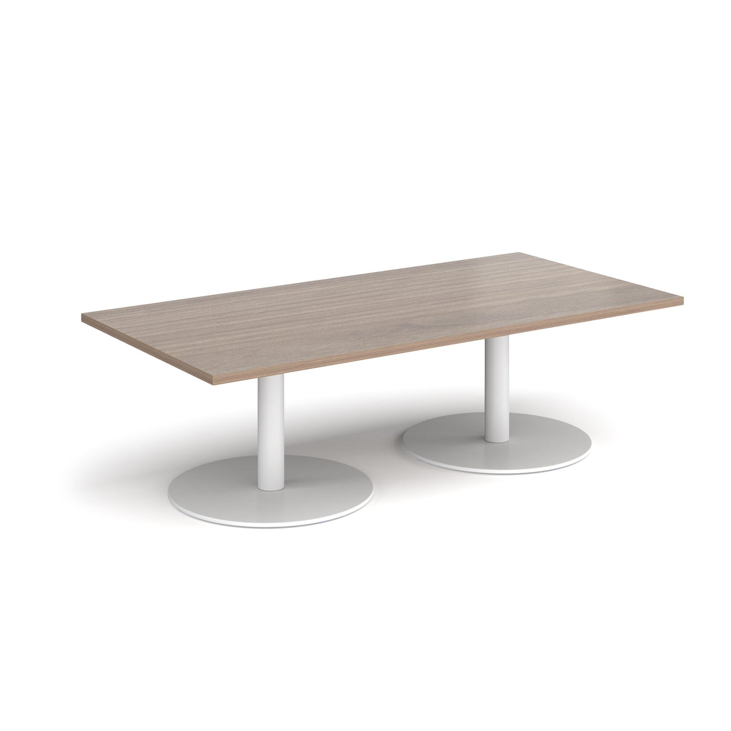 Monza rectangular coffee table with flat round bases