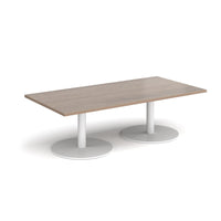 Monza rectangular coffee table with flat round bases