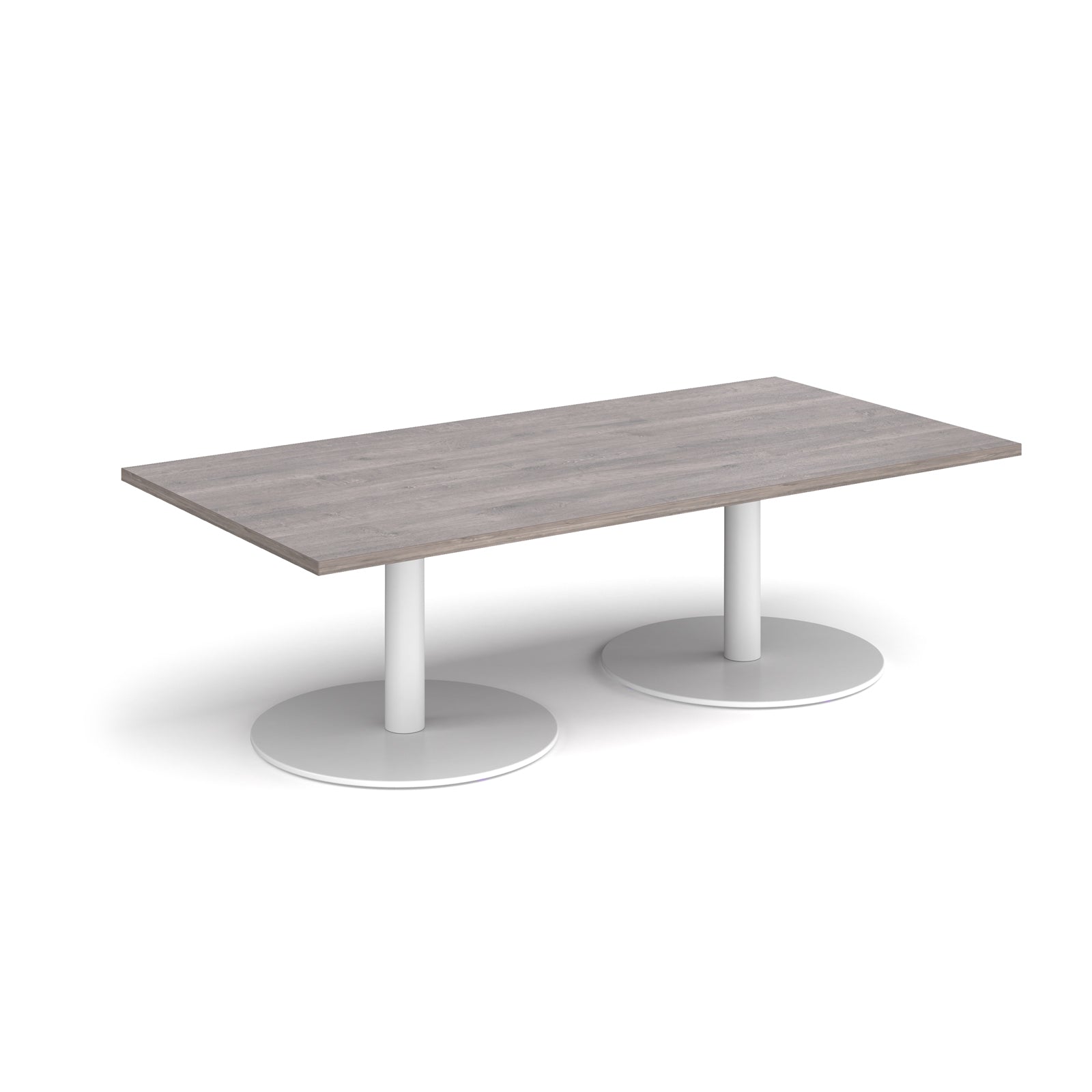 Monza rectangular coffee table with flat round bases