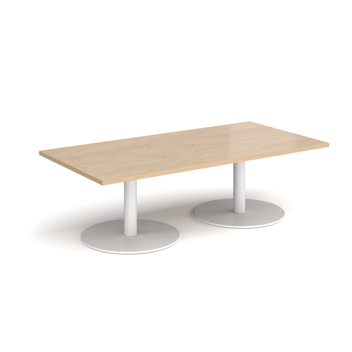 Monza rectangular coffee table with flat round bases