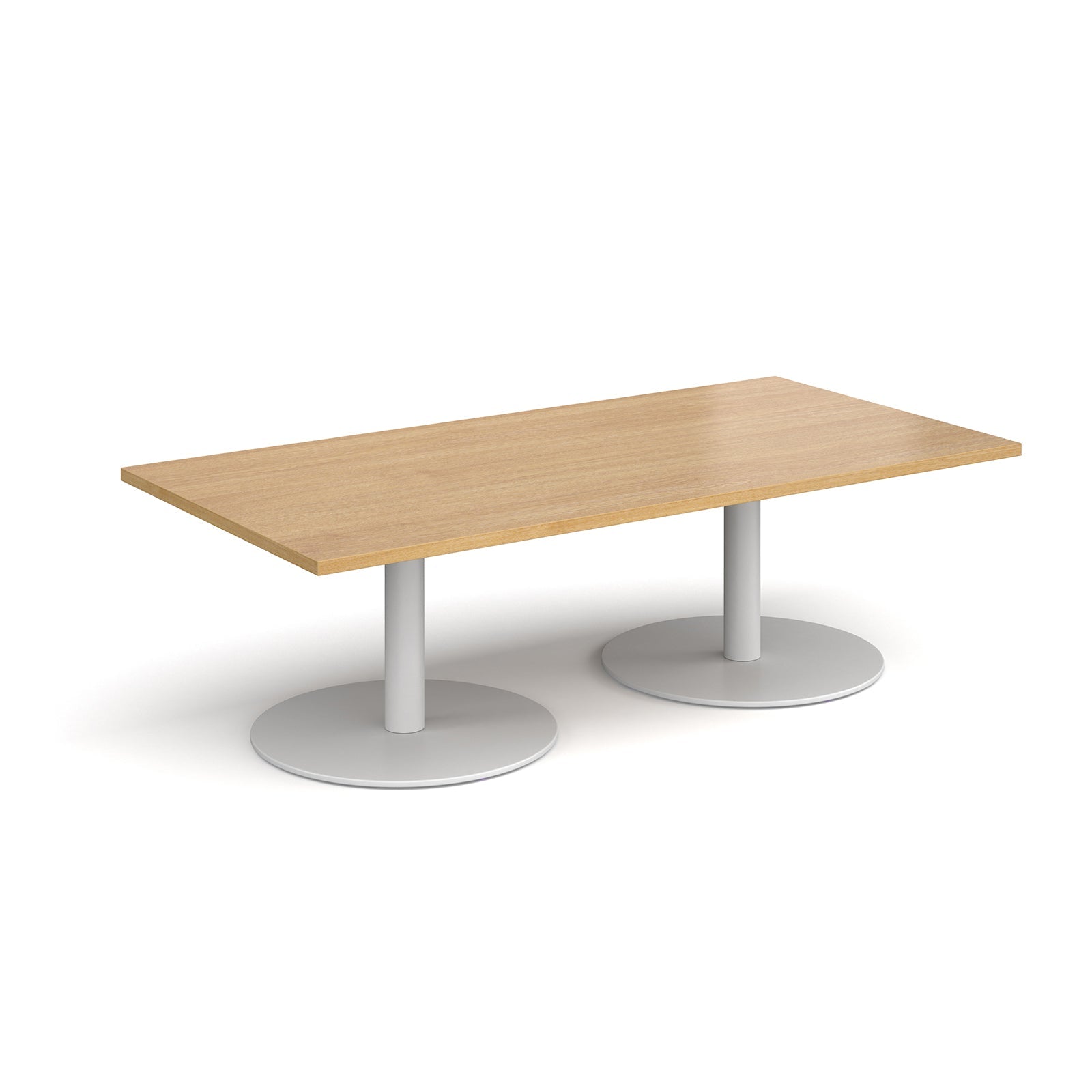 Monza rectangular coffee table with flat round bases
