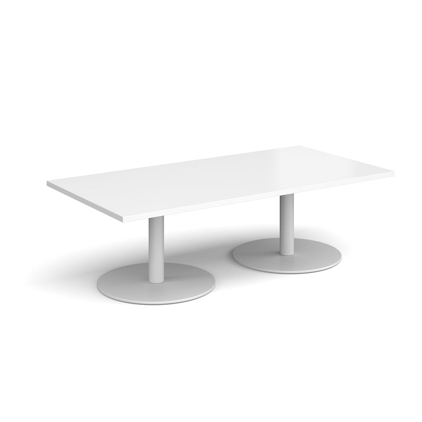 Monza rectangular coffee table with flat round bases