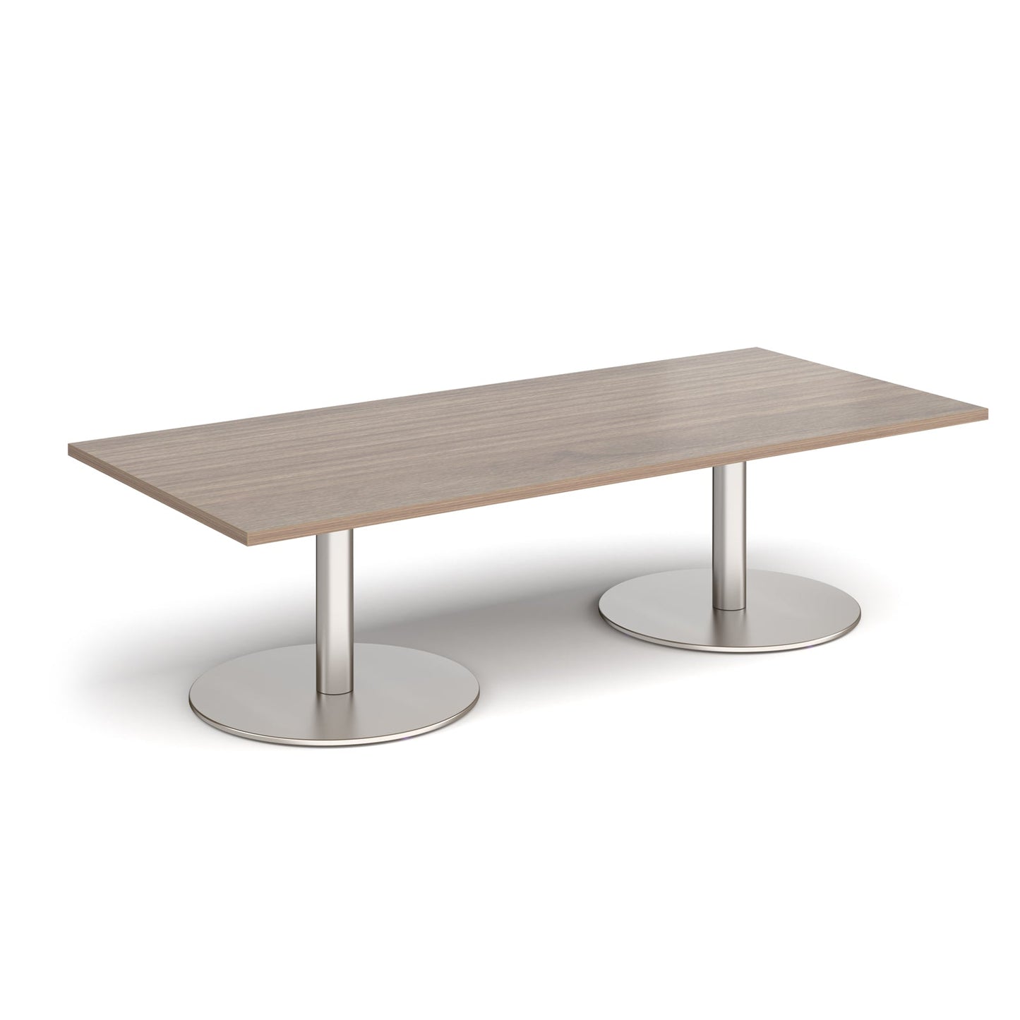 Monza rectangular coffee table with flat round bases