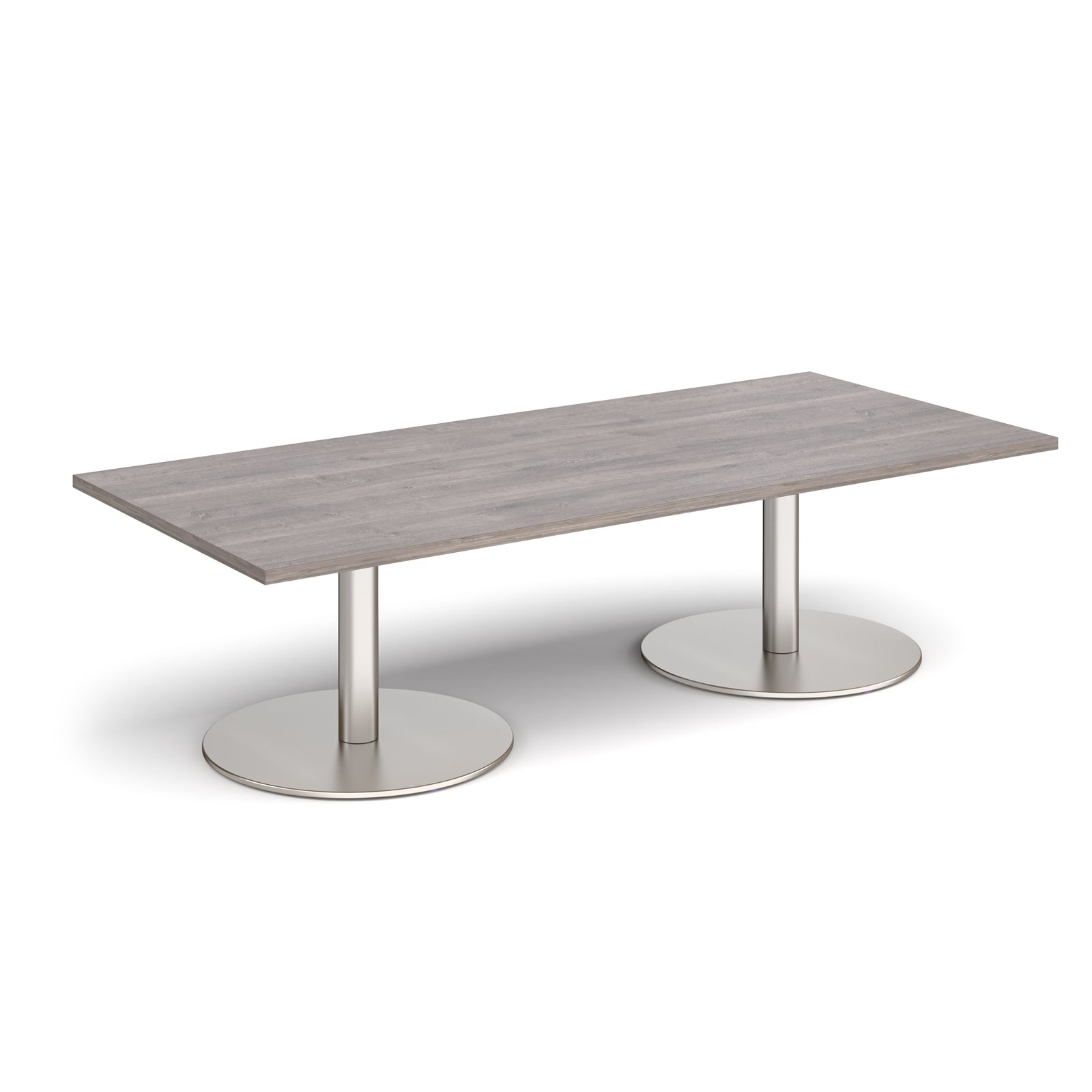 Monza rectangular coffee table with flat round bases