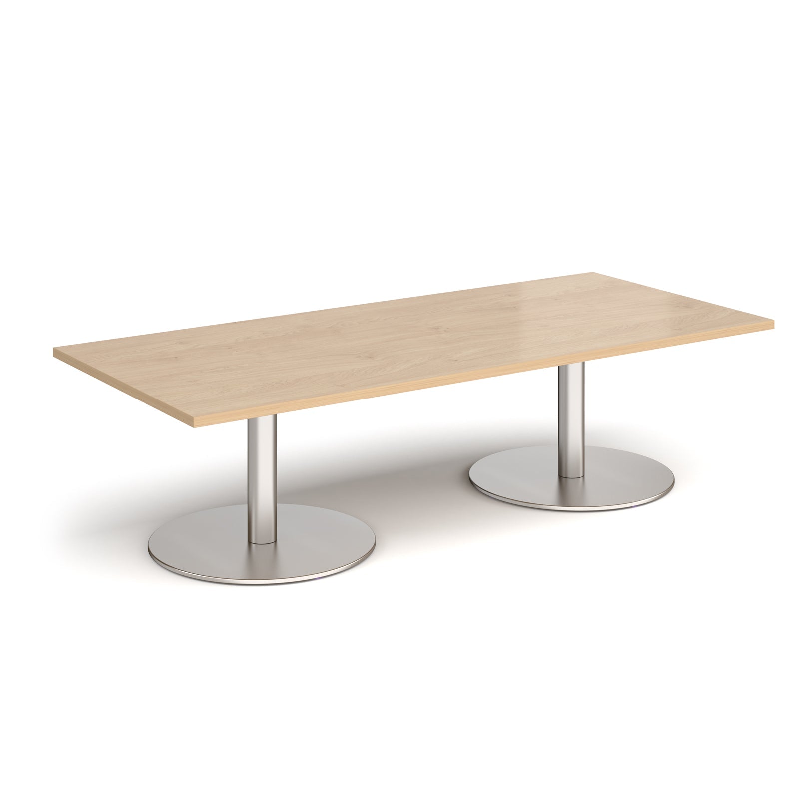 Monza rectangular coffee table with flat round bases