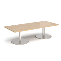 Monza rectangular coffee table with flat round bases