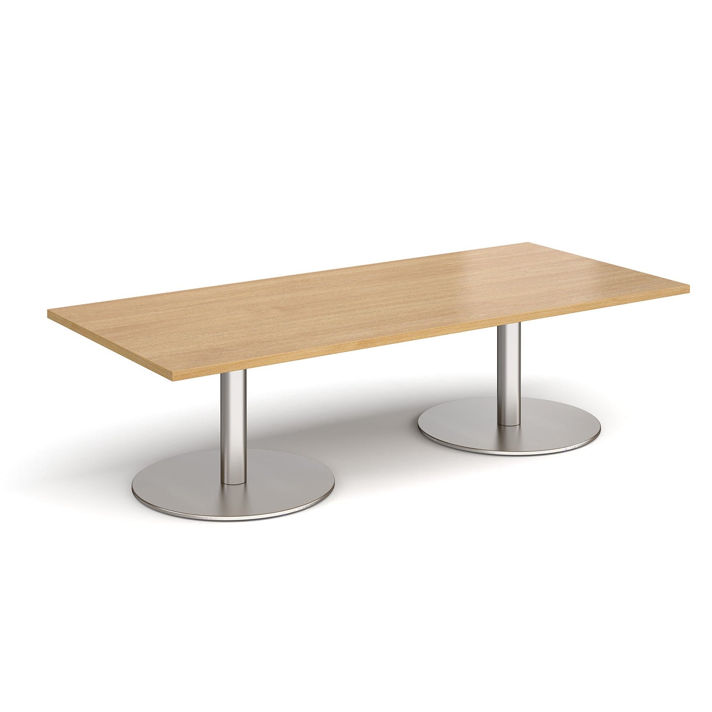 Monza rectangular coffee table with flat round bases