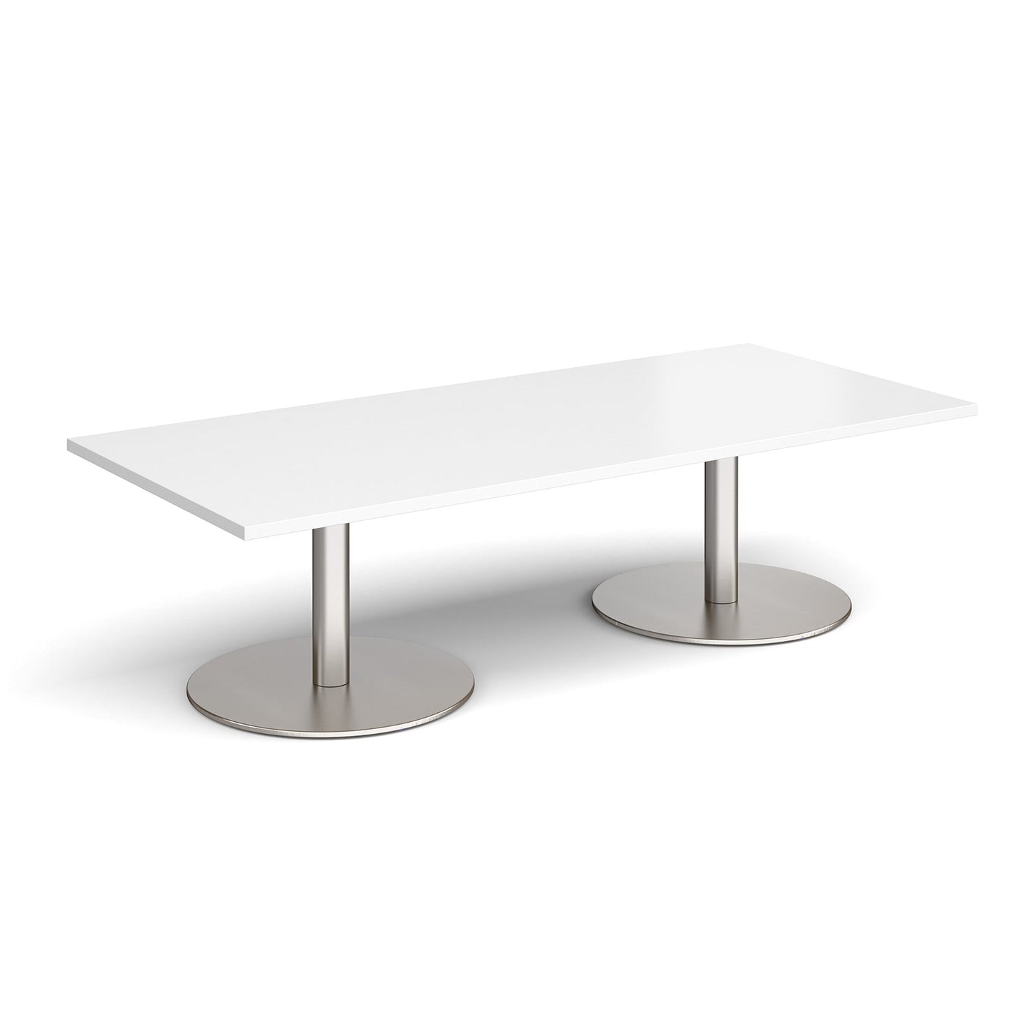 Monza rectangular coffee table with flat round bases