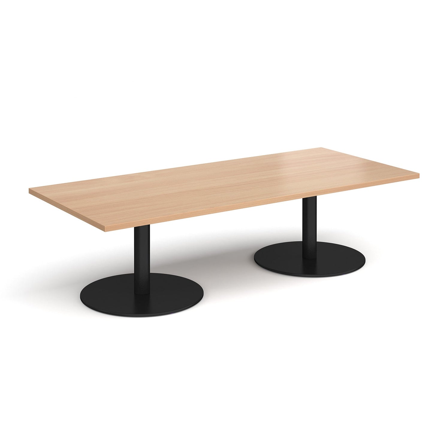 Monza rectangular coffee table with flat round bases
