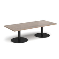 Monza rectangular coffee table with flat round bases