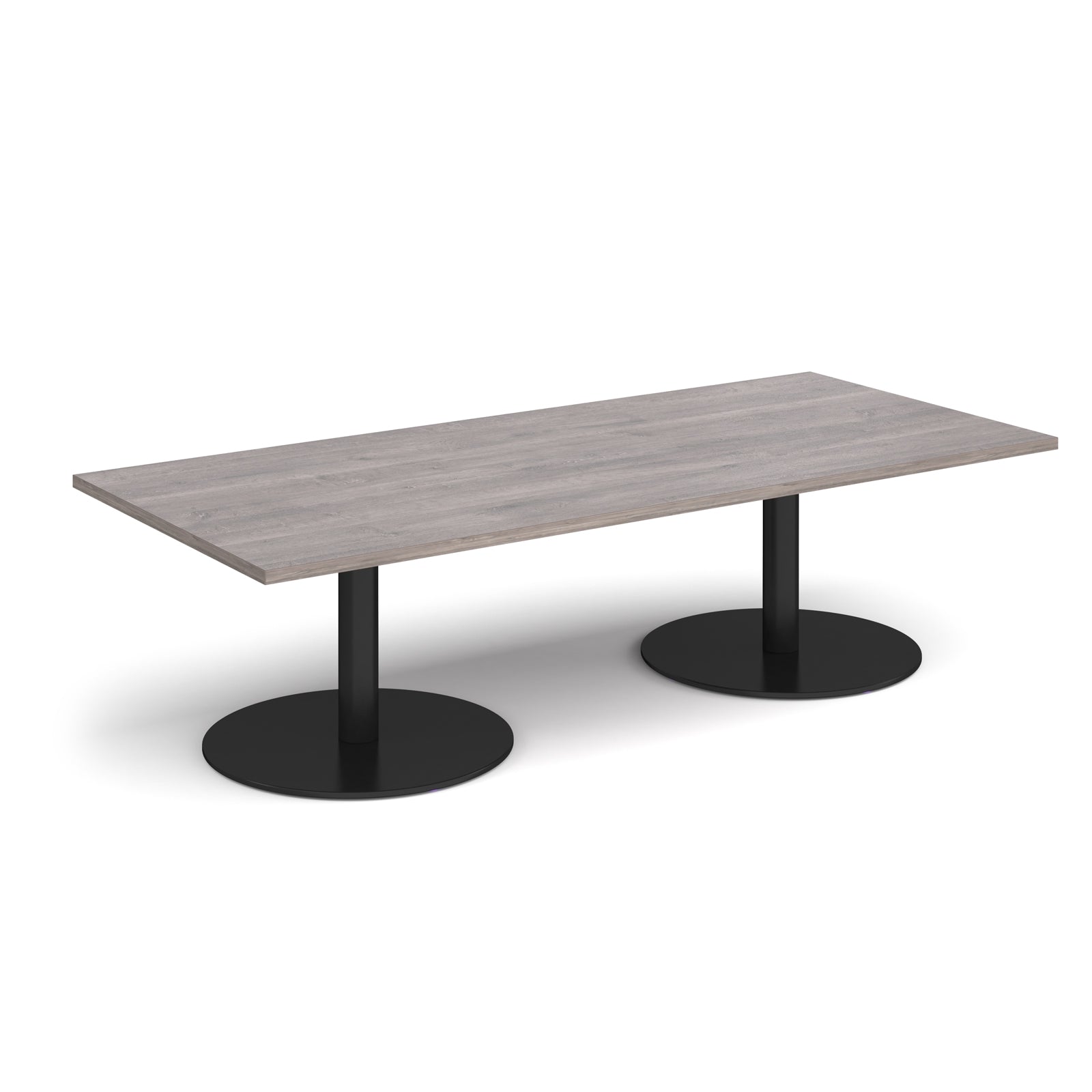 Monza rectangular coffee table with flat round bases