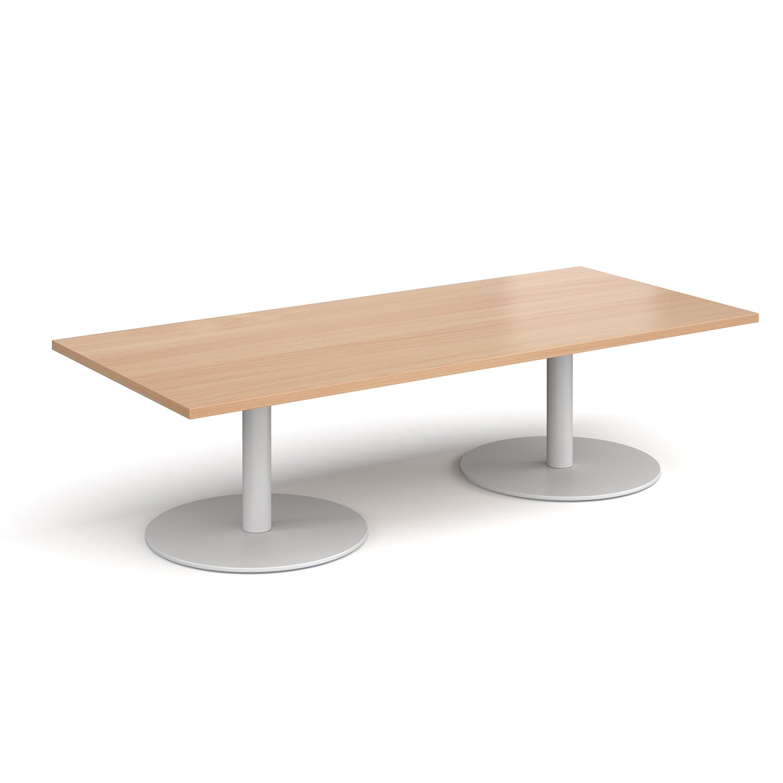 Monza rectangular coffee table with flat round bases