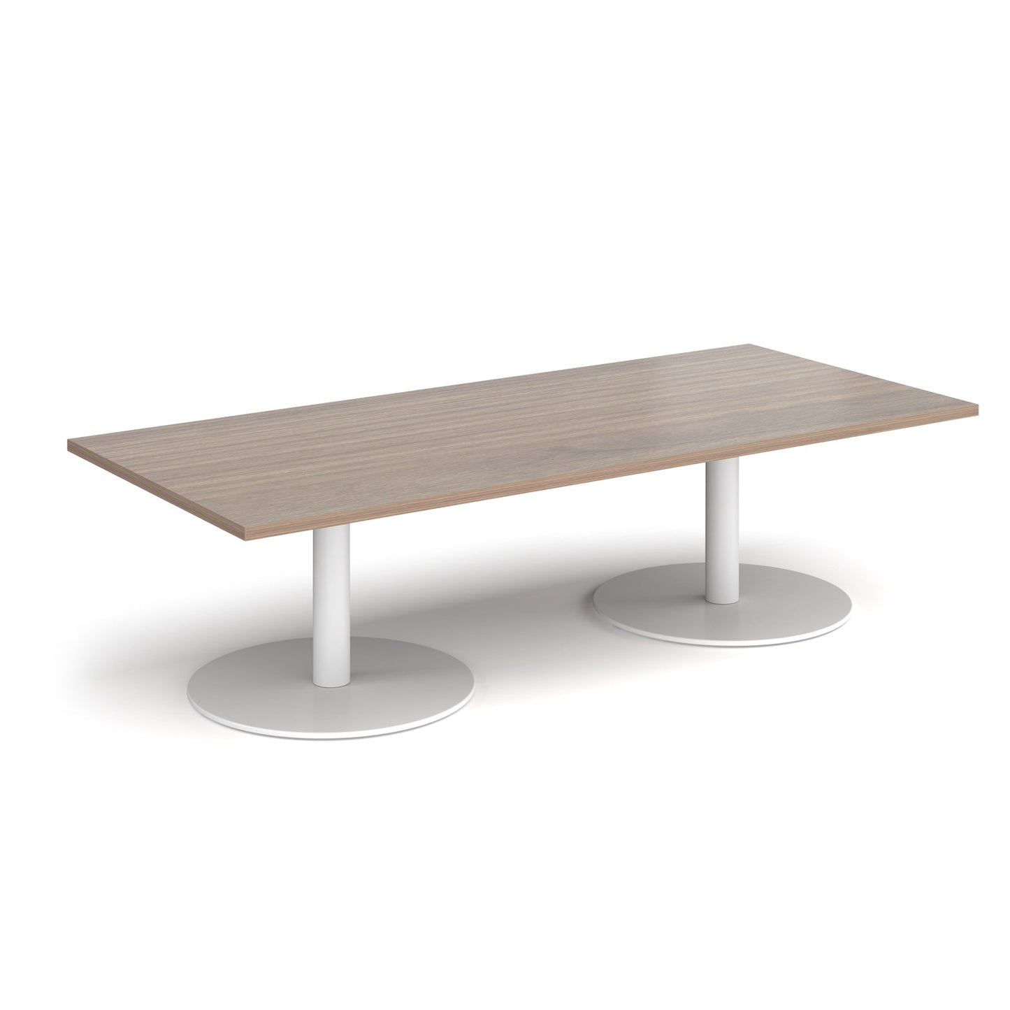 Monza rectangular coffee table with flat round bases