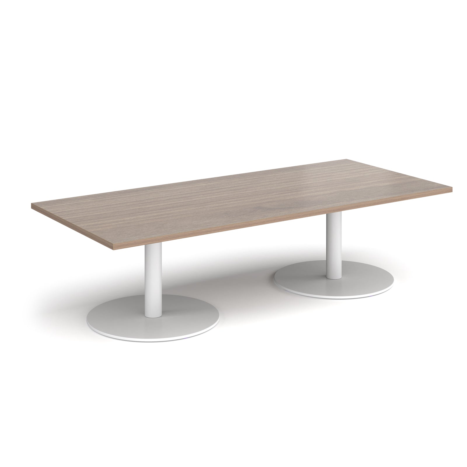 Monza rectangular coffee table with flat round bases