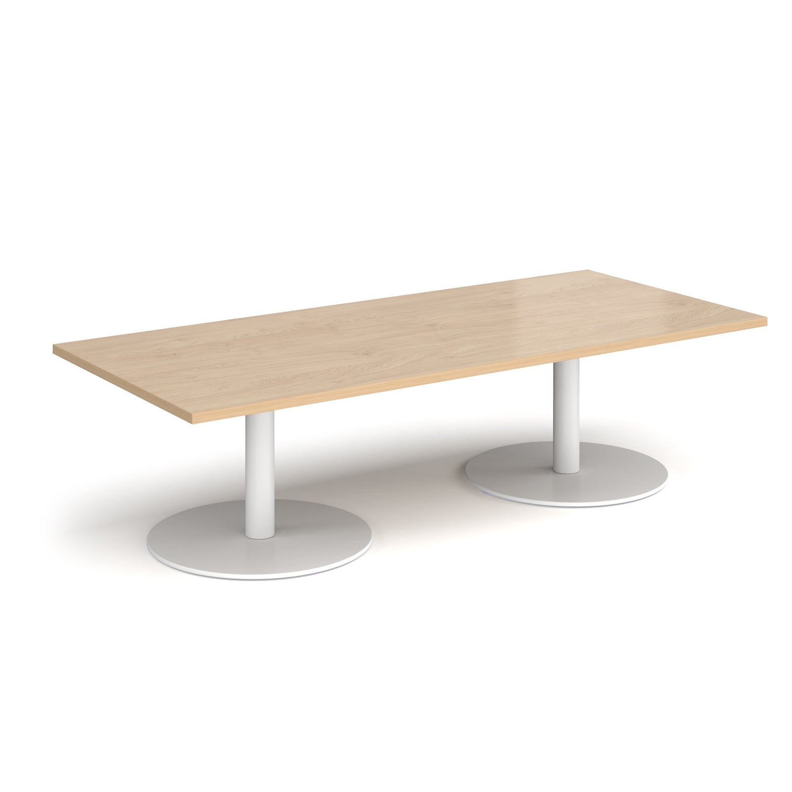 Monza rectangular coffee table with flat round bases