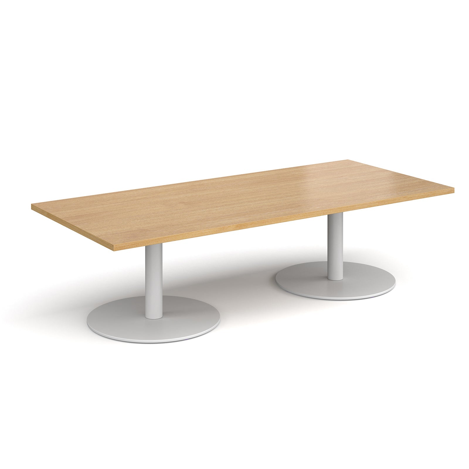 Monza rectangular coffee table with flat round bases