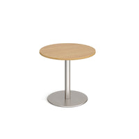 Monza circular dining table with flat round base