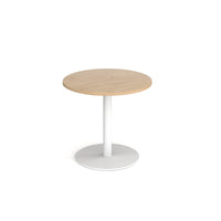 Monza circular dining table with flat round base
