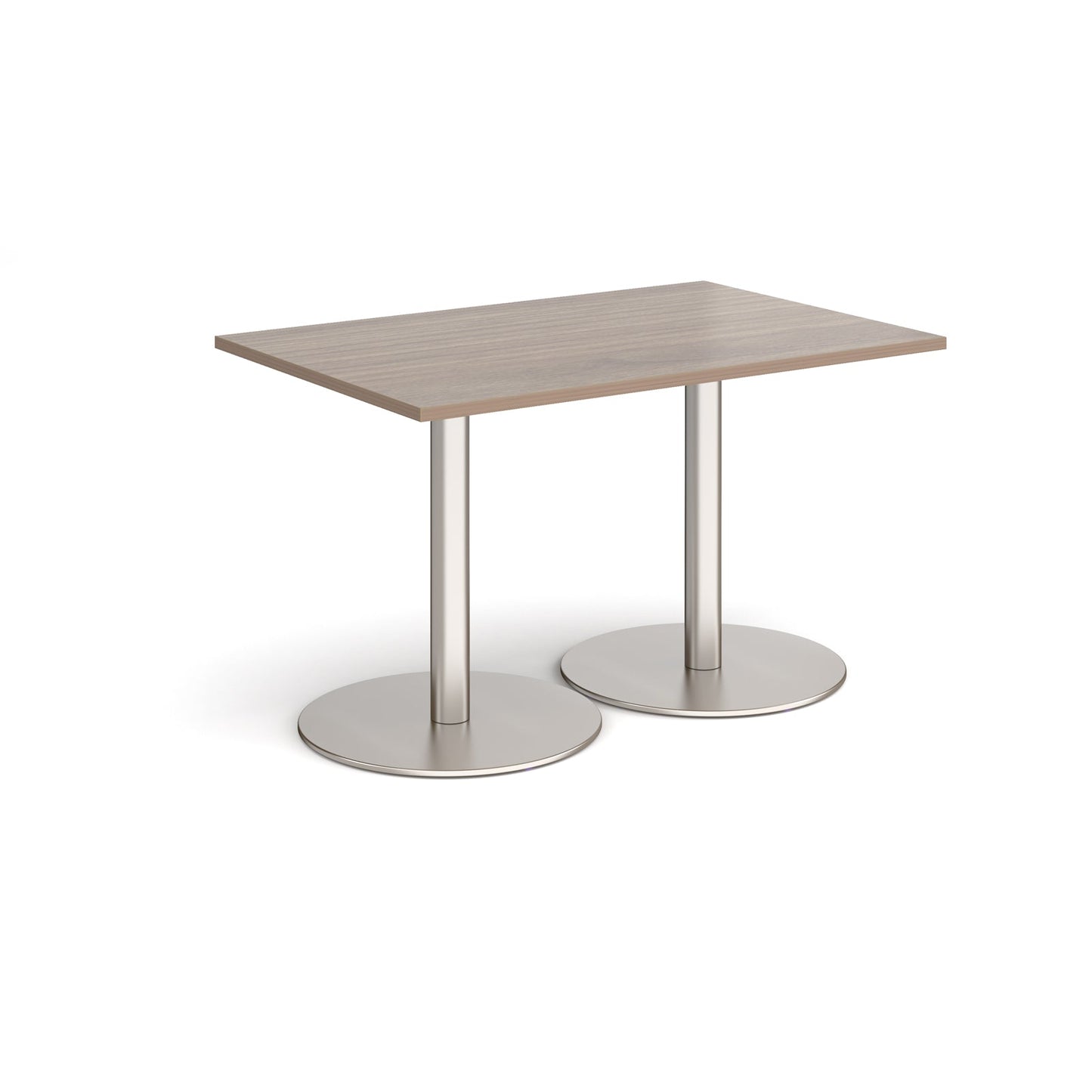 Monza rectangular dining table with flat round bases
