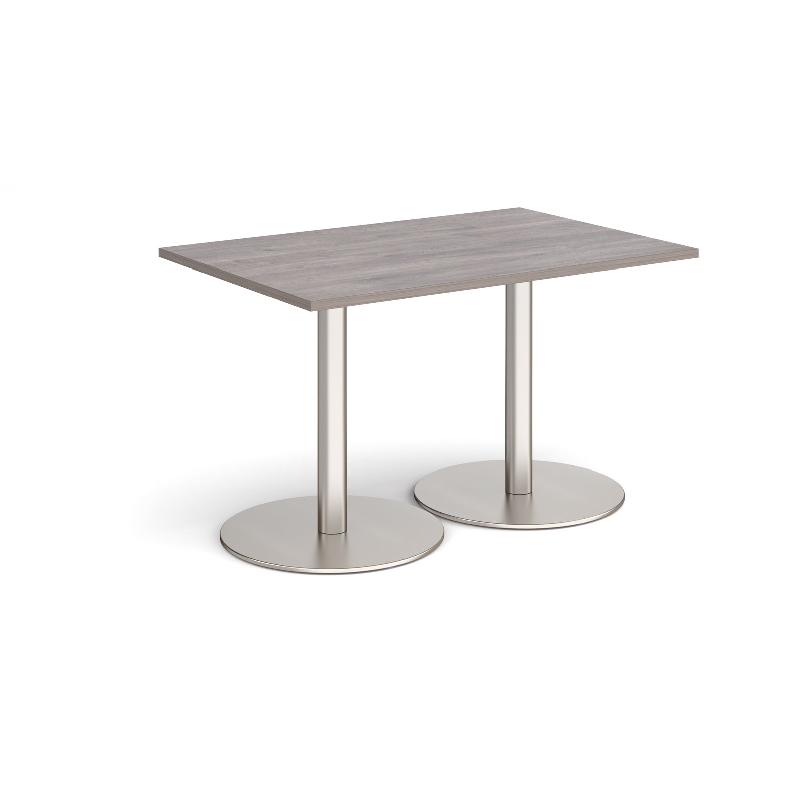 Monza rectangular dining table with flat round bases