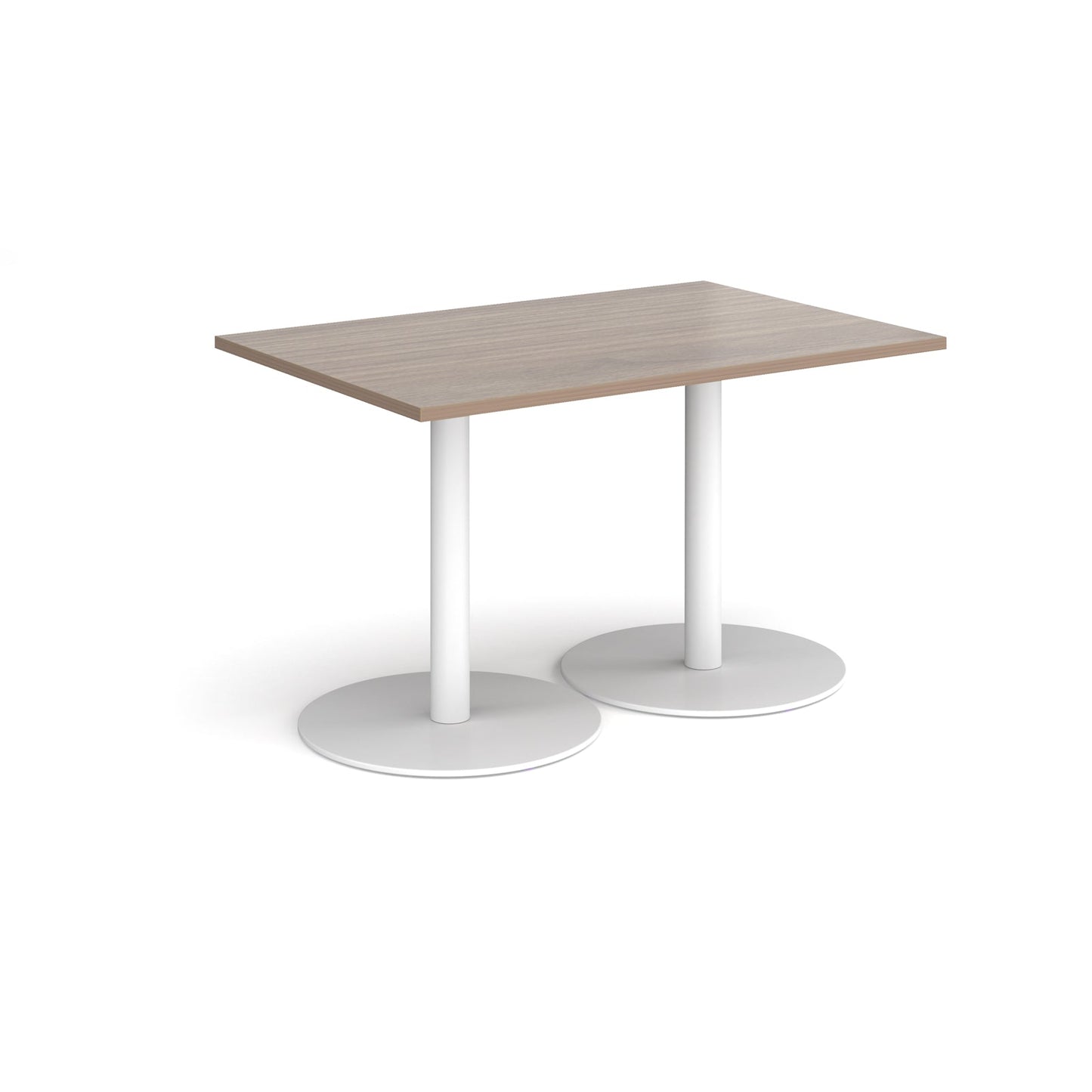 Monza rectangular dining table with flat round bases