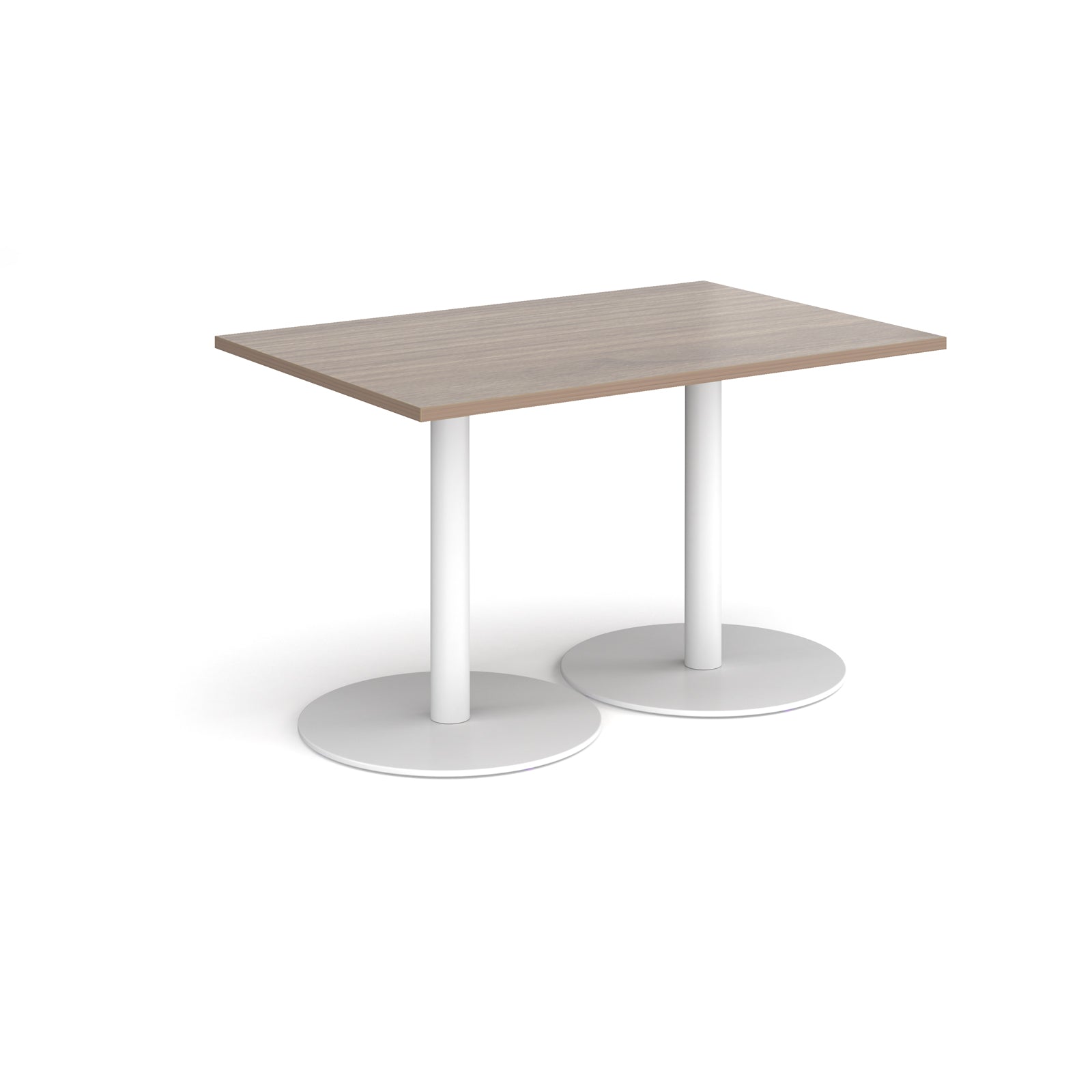 Monza rectangular dining table with flat round bases