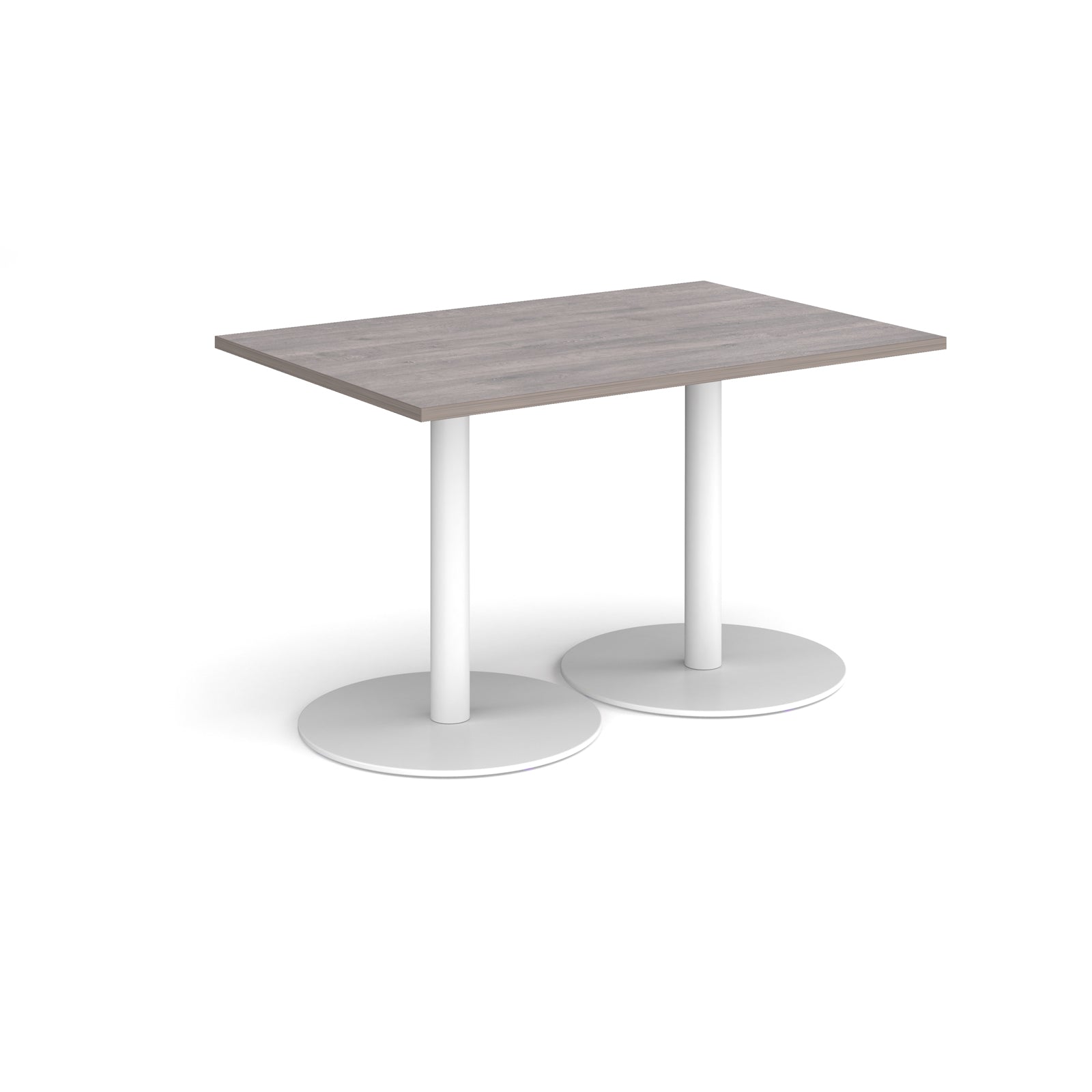 Monza rectangular dining table with flat round bases