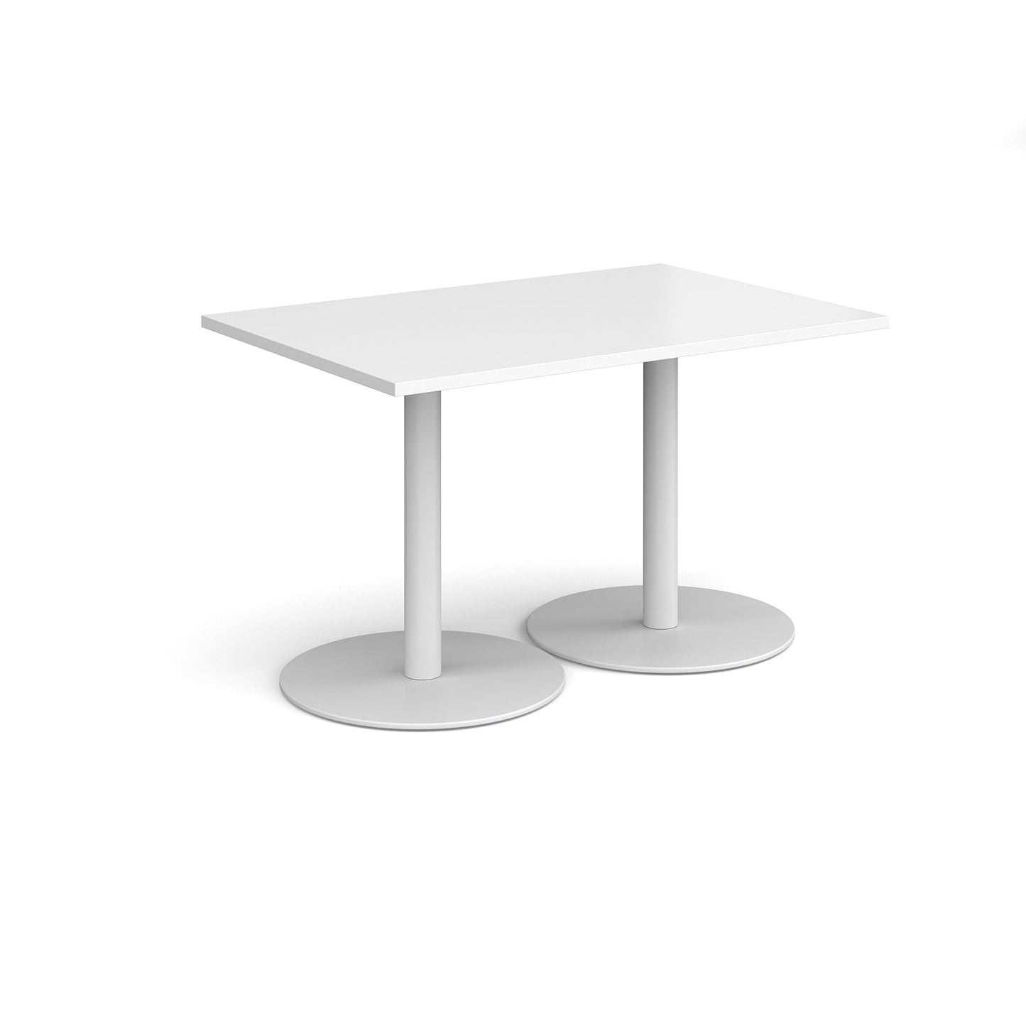 Monza rectangular dining table with flat round bases