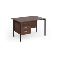 Maestro 25 H-Frame 800mm deep desk with 3 drawer ped