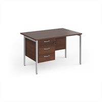 Maestro 25 H-Frame 800mm deep desk with 3 drawer ped