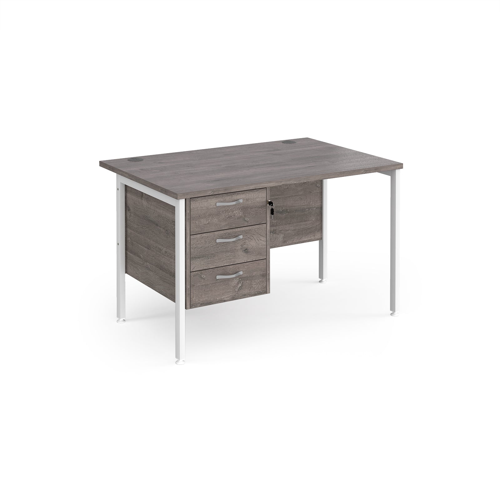 Maestro 25 H-Frame 800Mm Deep Desk With 3 Drawer Ped