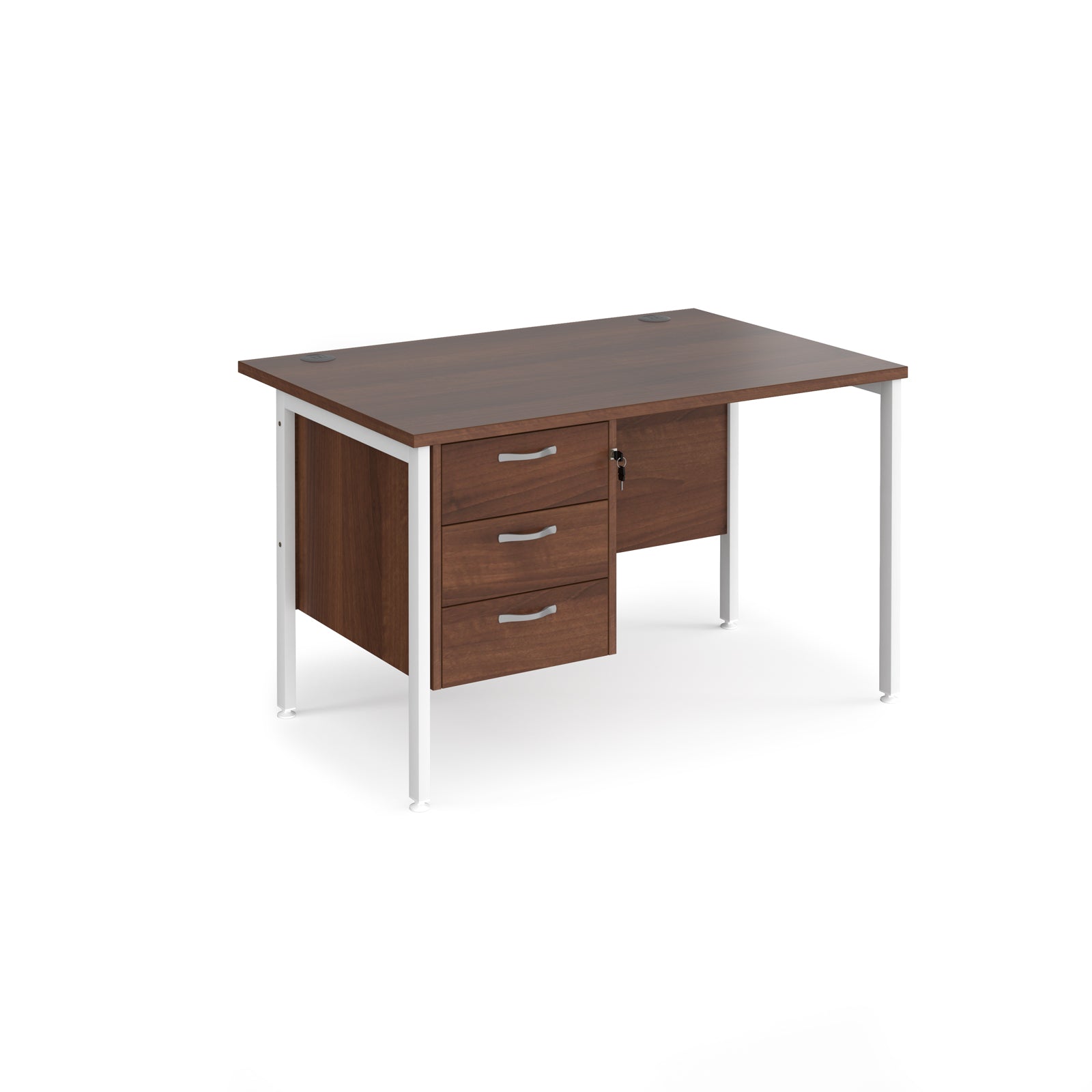 Maestro 25 H-Frame 800Mm Deep Desk With 3 Drawer Ped
